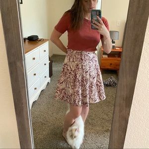 Vintage Abstract Silk Target Skirt